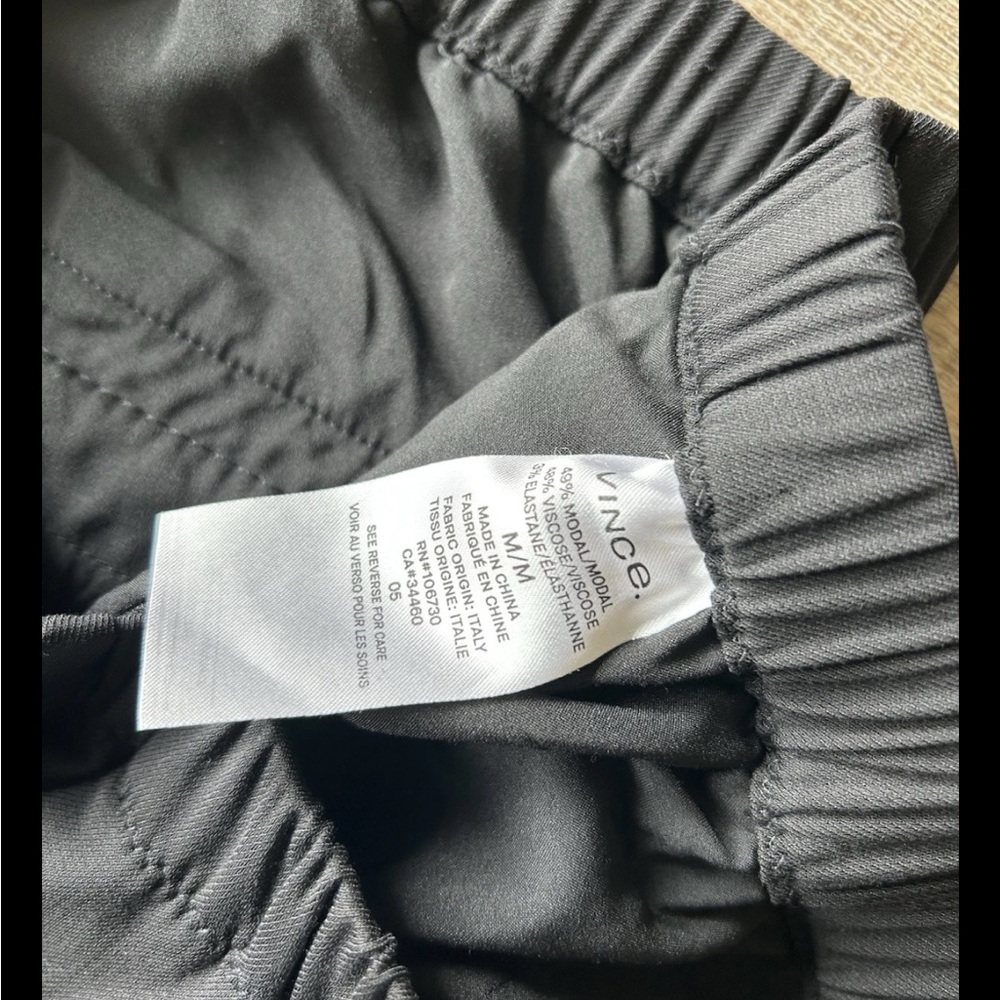 ▶️ Vince Jogger Pants Black Pockets High Rise tapered Women’s M modal blend - Picture 5 of 12